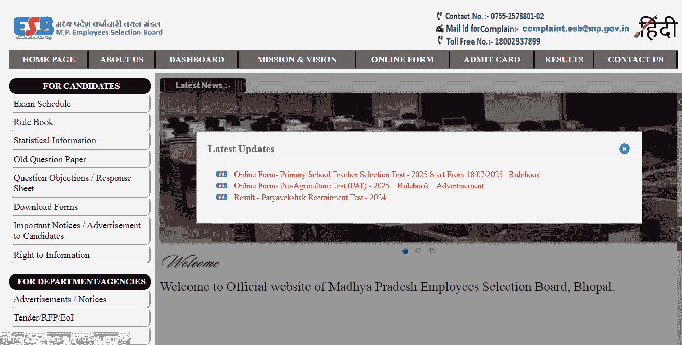 MPESB Group 2 Sub Group 3 Vacancy 2025