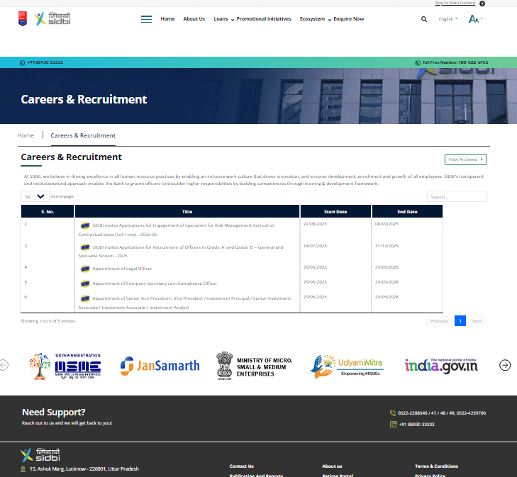 SIDBI Admit Card 2025